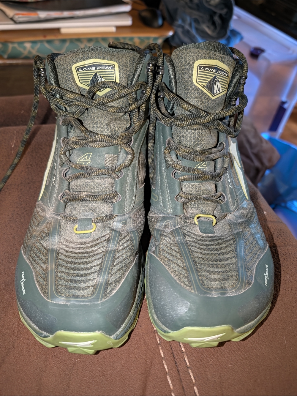 Altra Men's Trail Boots in Forest Green with Lime Accents